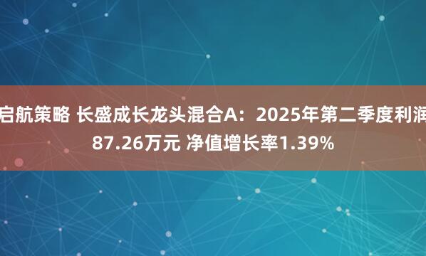 启航策略 长盛成长龙头混合A：2025年第二季度利润87.26万元 净值增长率1.39%